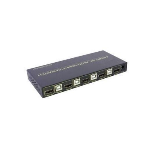 Commutateur KVM HDMI 4 ports USB 2.0 Hotkey automatique avec 4 câbles Télécommande