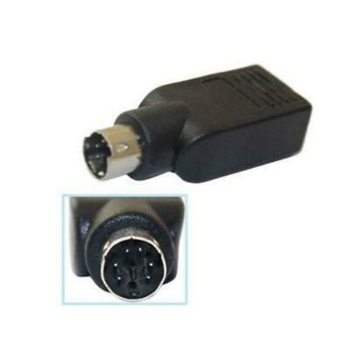 USB Female to PS2 PS/2 Male Adapter Mouse Keyboard Converter Plug Black
