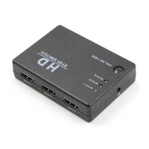 HDMI Switch Splitter Switcher Box 3 in 1 Out Monitor Supports 3D Full HD Remote
