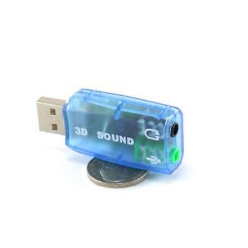 USB AUDIO CARD SOUND ADAPTER MICROPHONE 4 Speaker Mic