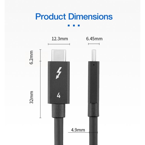 LaptopKing Thunderbolt 4 Cable 1.2M,4feet Supports 8K Display 40Gbps Data Transfer 100W Charging USB C to USB C Cable Sales