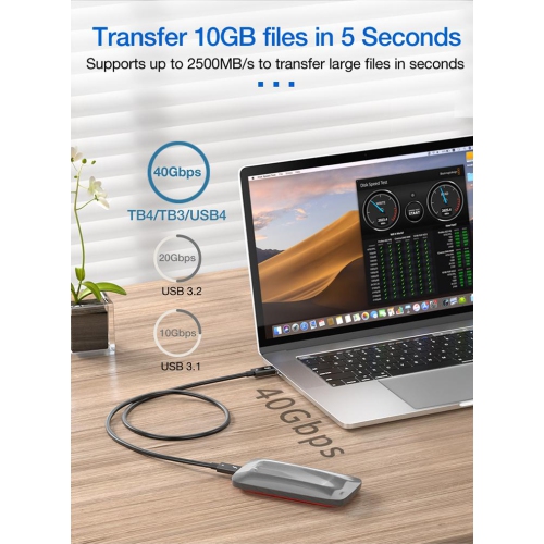 LaptopKing Thunderbolt 4 Cable 1.2M,4feet Supports 8K Display 40Gbps Data Transfer 100W Charging USB C to USB C Cable Sales