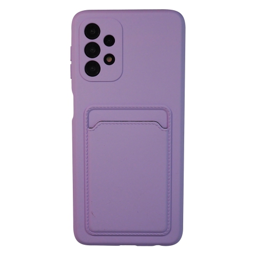 Exian Case for Galaxy A32 5G TPU Matte with Card Holder Purple