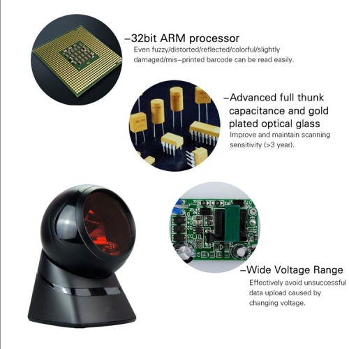 Desktop Laser Barcode Scanner for Supermarket, Retail, Convenience store in omnidirectional