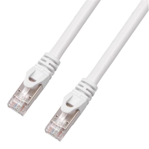 TechCraft - FTP Network Cable with Metal Connectors CAT8, Shielded, 3 Feet Length, White