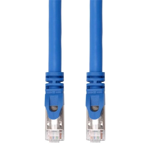 TechCraft - FTP Network Cable with Metal Connectors CAT8, Shielded, 50 Feet Length, Blue