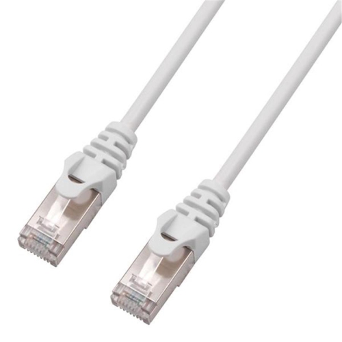 TECHCRAFT  - Ftp Network Cable With Metal Connectors Cat8, Ultra-Thin, Shielded, 3 Feet Length In White