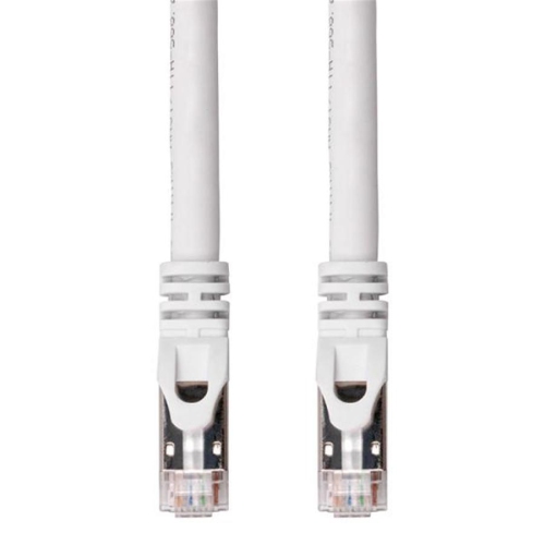 TechCraft - FTP Network Cable with Metal Connectors CAT8, Shielded, 50 Feet Length, White