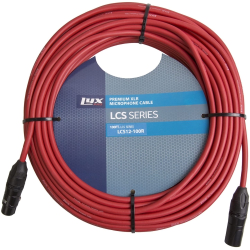 LyxPro 100 Feet XLR Microphone Cable Balanced Male to Female 3 Pin Mic Cord for Powered Speakers Audio Interface Professional Pro Audio Performance