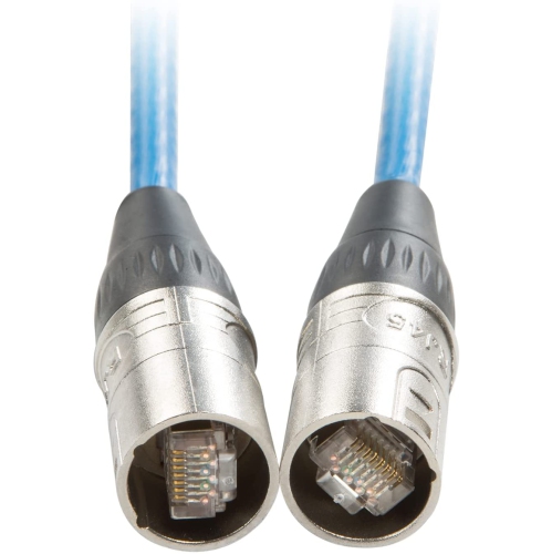LyxPro CAT6 Shielded Ethercon RJ45 Cable - 10 Feet Blue