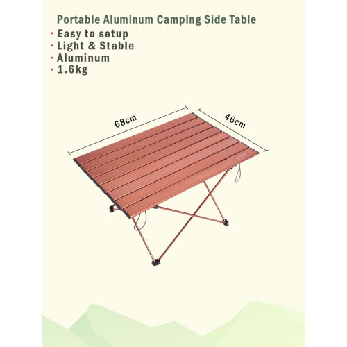 Table d’appoint de camping portative en aluminium d’Icon - Best