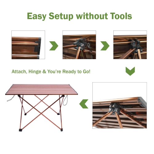 Table d’appoint de camping portative en aluminium d’Icon - Best