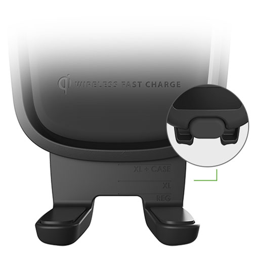 Support de chargement rapide universel sans fil pour tableau de bord et pare-brise Easy One Touch 2 d'iOttie - Noir