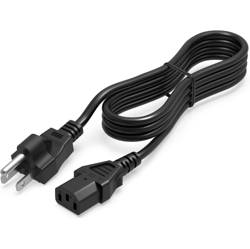 3 Prong Power Cord Cable for Panasonic Samsung Dynex Epson Projector LG Dell Asus HP Sony Sharp TV Computer Monitor