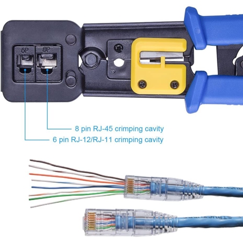 for RJ45 Crimp Tool Ethernet Connector CrimCutter Crimping Wire Cable StripStripping Blades for RJ45
