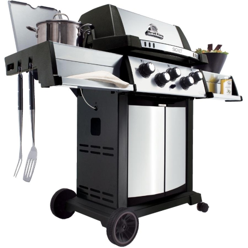 Signet 390 Natural Gas BBQ - 3 Burner + Side and Rear Rotisserie Burners
