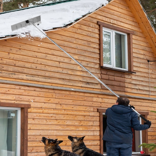 Extendable Snow Shovel Roof Rake Lightweight Aluminum Snow Removal