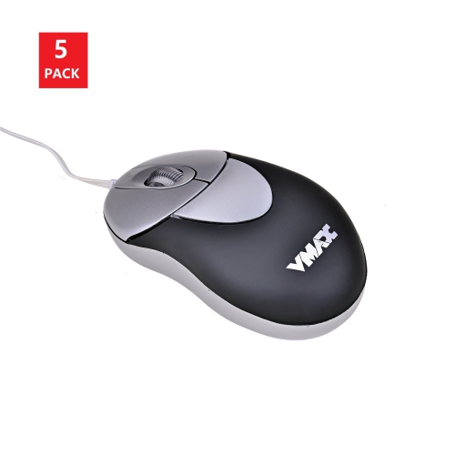 V-MAX  [5 Pack] Optical Mouse Travel Size Retractale Vm-M110