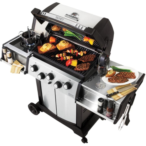 Signet 390 3 Burner + 1 Side Burner + 1 Rear Rotisserie Burner 635 sq. in. 65,000BTU Propane Barbecue