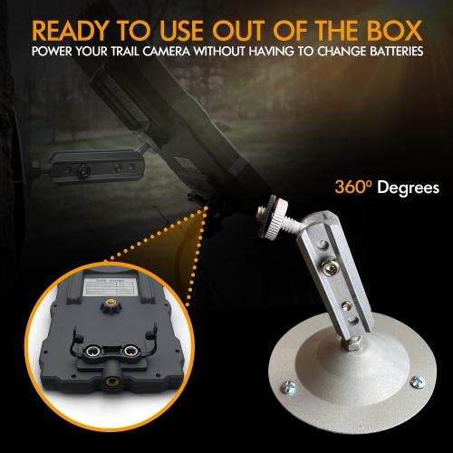 Solar Panel for Rexing H1, H1 Blackhawk, H2, H3, H6 Trail Camera - Black