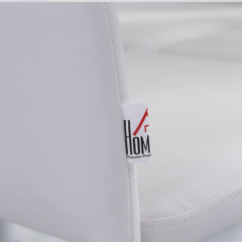 HOMCOM – Ensemble de 4 chaises de salle à manger modernes, chaises de cuisine rembourrées en similicuir avec capitonnage en cristal et pattes en