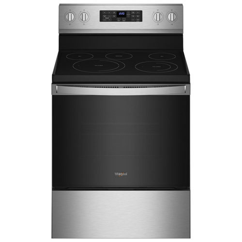 Cuisinière électriq 5,3pi³ 30po/friture air Samsung Whirpool -Inox -BO -Parfait état