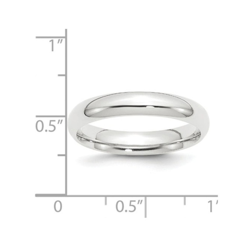 Ladies or Mens Platinum 4mm Comfort Fit Polished Wedding Band Ring