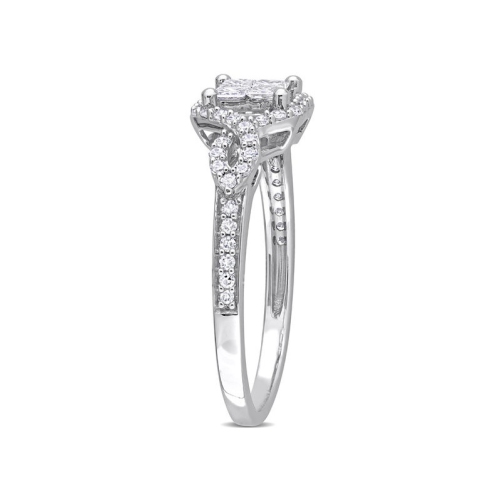 1/2 Carat Princess-Cut Diamond Engagement Ring in 10K White Gold