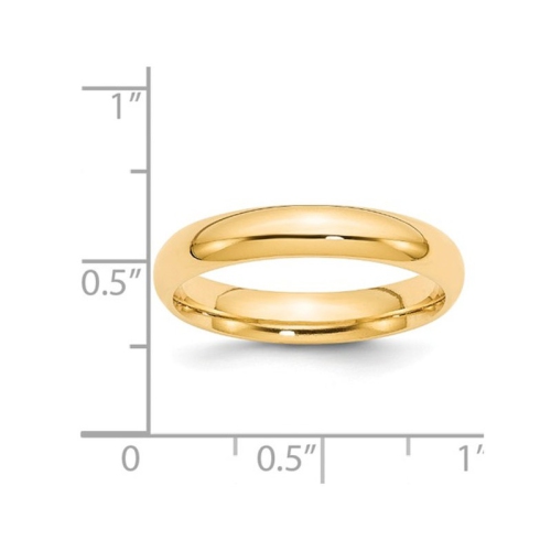 Ladies 14K Yellow Gold Comfort Fit 4mm Wedding Band Ring