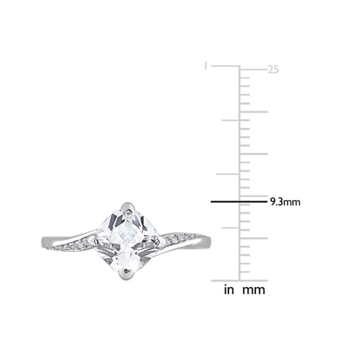 2.00 Carat Lab-Created White Sapphire Ring in 10K White Gold
