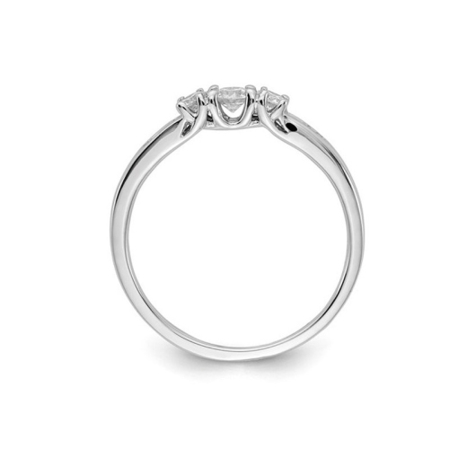 1/4 Carat Three-Stone Diamond Ring in 14k White Gold