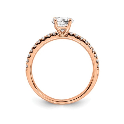 3/4 Carat Lab Grown Diamond Engagement Ring in 14K Rose Pink Gold