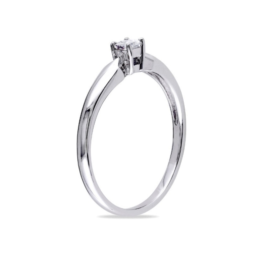 1/10 Carat Diamond Solitaire Promise Ring in Sterling Silver