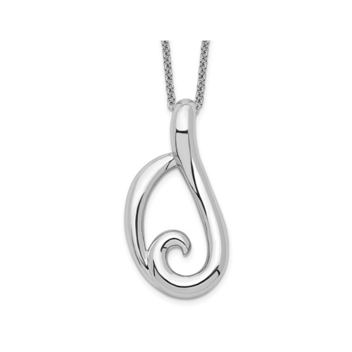 GEM AND HARMONY  The Friendship Hug Pendant Necklace In Sterling With Chain In Silver