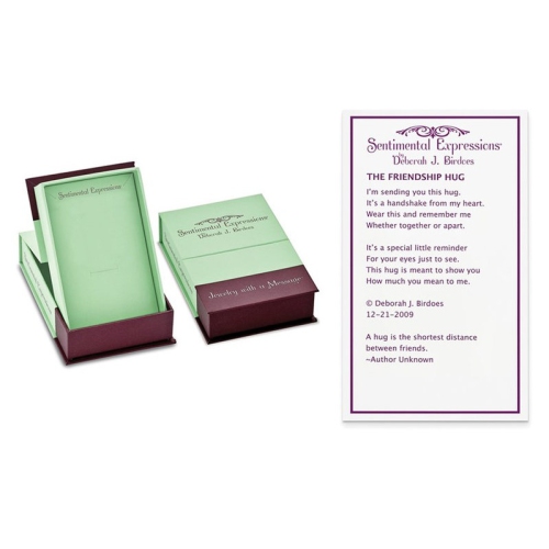 The Friendship Hug Pendant Necklace in Sterling Silver with Chain