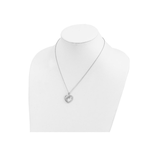 Soulmate Heart Pendant Necklace in Sterling Silver with