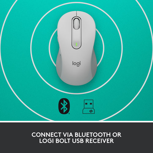Souris optique sans fil Signature M650 de Logitech - Blanc cassé