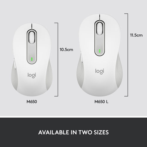 Souris optique sans fil Signature M650 de Logitech - Blanc cassé