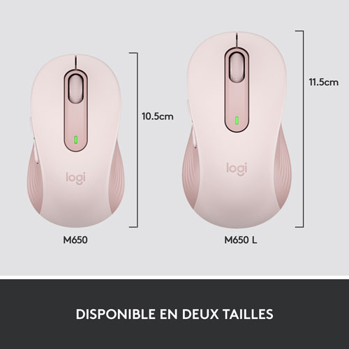 Souris optique sans fil Signature M650 de Logitech - Rose