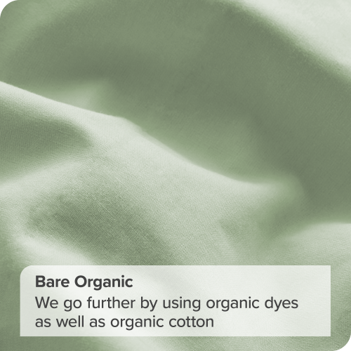 Bare Home 100% Organic Cotton Sheet Set - Crisp Percale Weave - Lightweight & Breathable