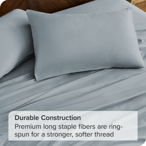 Bare Home 100% Organic Cotton Sheet Set - Crisp Percale Weave - Lightweight & Breathable