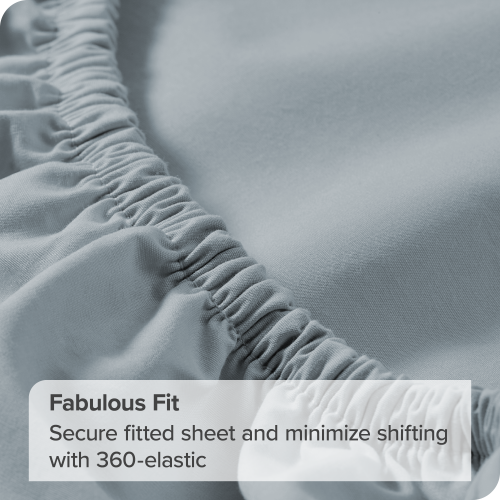 Bare Home 100% Organic Cotton Sheet Set - Crisp Percale Weave - Lightweight & Breathable