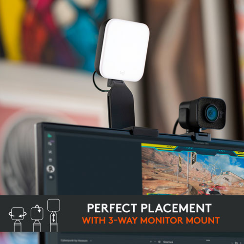 Logitech Litra Glow Premium LED Streaming Light with TrueSoft - Black
