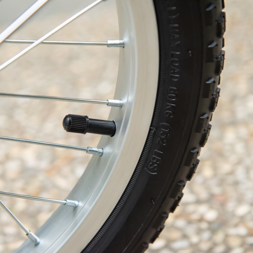 Aosom Kick Scooter for Kids Teen Ride On Children Scooter with Adjustable Handlebar 2 Brakes Basket Cupholder Mudguard 16" Inflatable Rubber Tyres