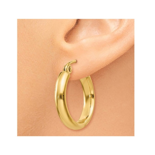 Small Hoop Earrings in 14K Yellow Gold 1/2 Inch