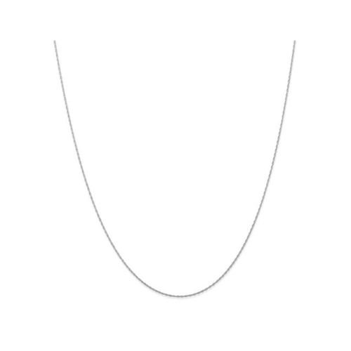 GEM AND HARMONY  10 Karat Gold Chain 18 Inch Chain .5MM In White