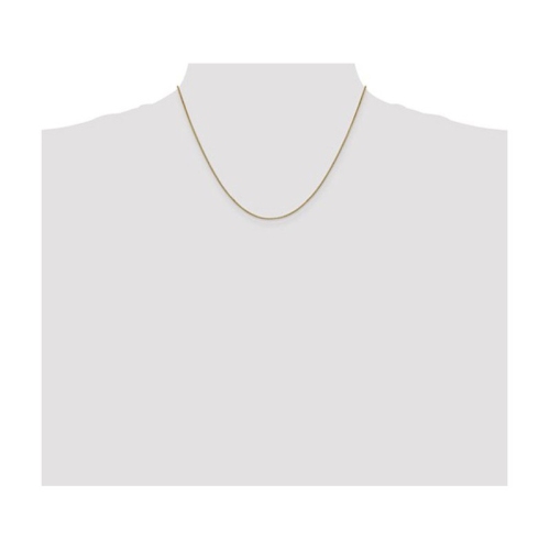 14K Yellow Gold Box Chain Necklace 18 Inches