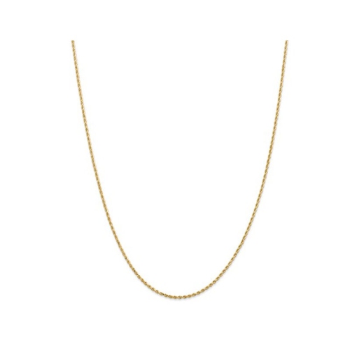 Diamond Cut Rope Chain Necklace in 14K Yellow Gold 18 Inches