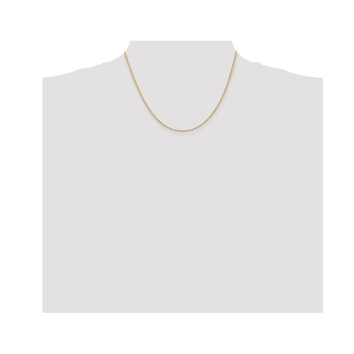 Diamond Cut Rope Chain Necklace in 14K Yellow Gold 18 Inches