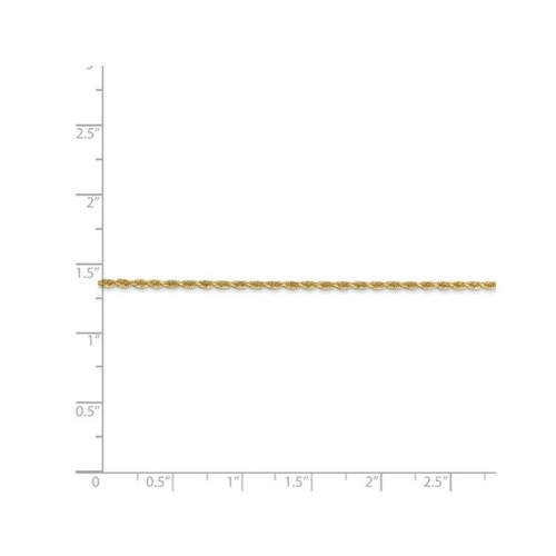 Diamond Cut Rope Chain Necklace in 14K Yellow Gold 18 Inches